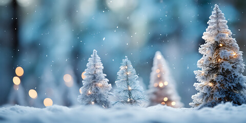 
Fondos navideños con nieve, piñas, adornos y estrellas de navidad
