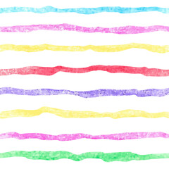 Horizontal colorful stripes seamless pattern. Striped vector background. Pencil drawing texture