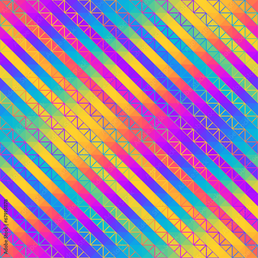 Poster Vector image with diagonal lines. Abstract lowpoly background. Triangless diagonal pattern. Vector seamless pattern.
