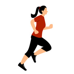 Fototapeta na wymiar woman running
