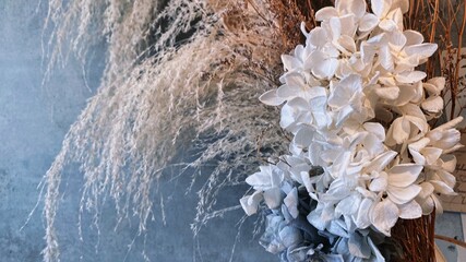 アップされたドライフラワー