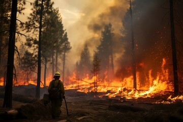 wildfire forest fire Engulfs Woods Fire Spreads Wildly