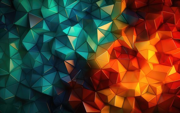 Abstract 3d render, A Journey Through Mesmerizing 3D Abstract Creations, With vibrant colors and beautiful backgrounds, Generative AI