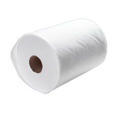 Fototapeta premium Roll of Toilet Paper Isolated on Transparent or White Background, PNG