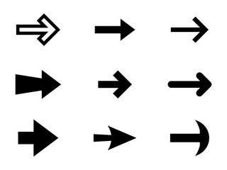 different kinds and styles of arrows vector designs set of arrows
