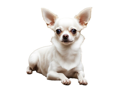 a high quality stock photograph of a single chihuahua isolated on a white background