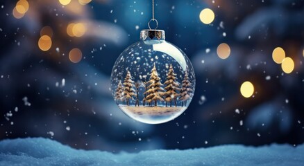 Magic Christmas snowglobe - obrazy, fototapety, plakaty