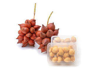 Salak, Zalacca  fruit on white background