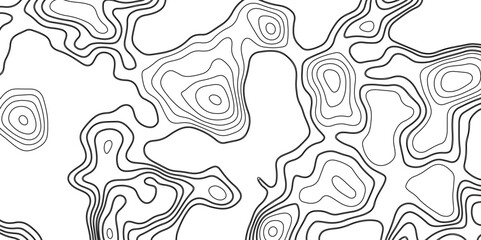 Topographic map background geographic line map with elevation assignments. Modern design with White background with topographic wavy pattern design.paper texture Imitation of a geographical map shades