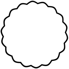Aesthetic black circle frame shape