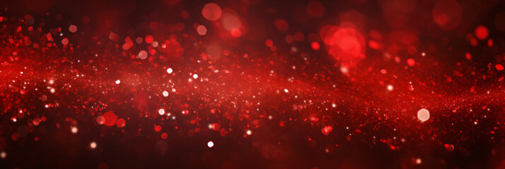 Red glitter bokeh background texture