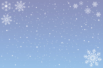 Winter background. Falling snowflakes. Snowfall, snow. Christmas snow. Vector illustration