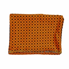 orange silk scarf with micro pattern on isolated background