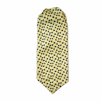 Beige ascot pocket square with micro pattern on isolated background