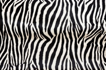 Fototapeta na wymiar close up of zebra fur for a black and white stripe pattern