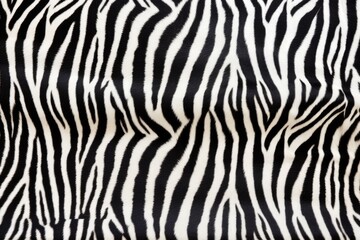 close up of zebra fur for a black and white stripe pattern