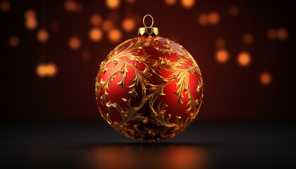 Fototapeta na wymiar Beautiful Ornated Christmas ball