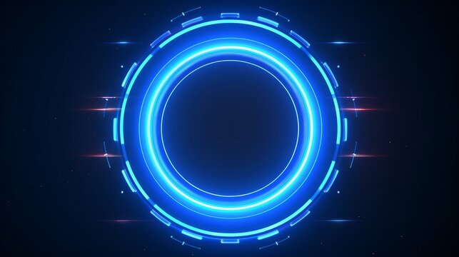 Abstract neon background, blue spectrum looped animation, electric rotation, 4k glowing rectangle frame.