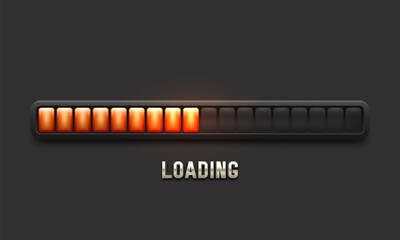 Progress loading bar. Downloading process. Concept technology. Vector illustration.