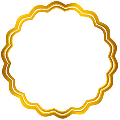 Aesthetic gold circle frame