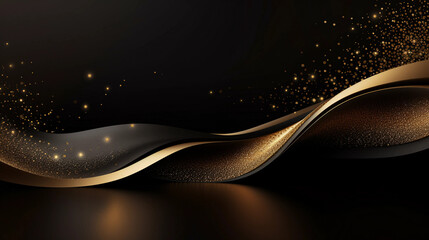 Abstract luxury black and gold background