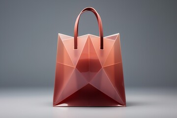 Shopping Bag 3D Illustration on Isolated Background created with Generative AI