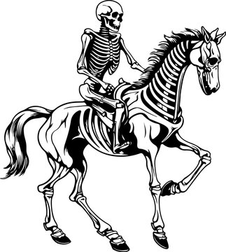 Skeleton Riding Horse