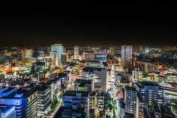 川崎駅前の都市夜景【神奈川県・川崎市】　
Night view of Kawasaki City -...