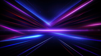 Futuristic Neon Rays: Abstract Laser Lines Glow. ai generative