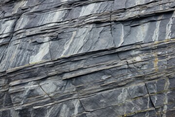 close-up snapshot of slate with visible strata layers - obrazy, fototapety, plakaty