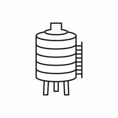 Water tank linear icon. Modern outline Water tank logo concept on white background from Industry collection