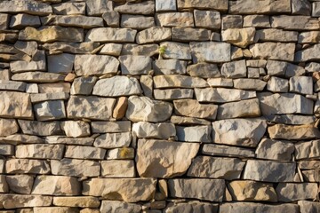 flat stone wall in sunlight