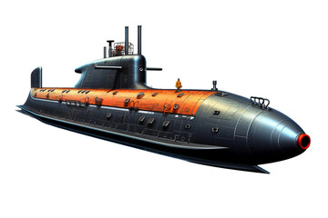 Deep Sea Discovery Submarine Isolated on transparent background