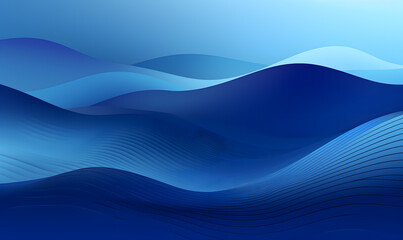 Fototapeta premium Blue lines Abstract blue floating wave design wallpaper