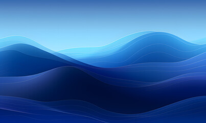 Blue lines Abstract blue floating wave design wallpaper