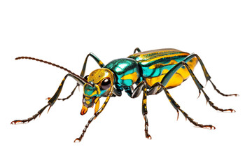 Close up Shot of Beetle Isolated on transparent background