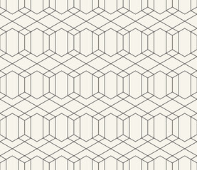 Vector seamless pattern. Repeating geometric elements. Stylish monochrome background design.