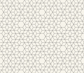 Obraz premium Vector seamless pattern. Repeating geometric elements. Stylish monochrome background design.