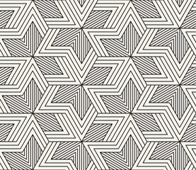Vector seamless pattern. Repeating geometric elements. Stylish monochrome background design.