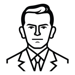 Businessman Flat Icon Isolated On White Background