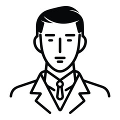 Businessman Flat Icon Isolated On White Background