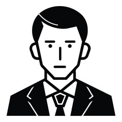 Businessman Flat Icon Isolated On White Background