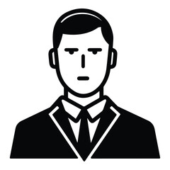 Businessman Flat Icon Isolated On White Background
