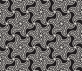 Vector seamless pattern. Repeating geometric elements. Stylish monochrome background design.