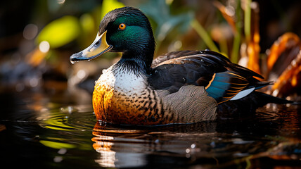 Obraz premium beautiful yellow duck in the park