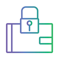 Money Pocket Security Gradient Outline Icon