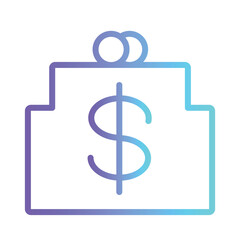 Wallet Change Purse Gradient Outline Icon