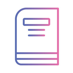 Book Reading Multimedia Gradient Outline Icon