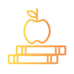 Education Library Reading Gradient Outline Icon