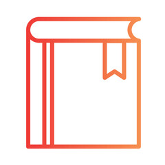 Basic Book Study Gradient Outline Icon